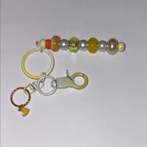 Elegant Beaded Keychain with Heart Charm by Sassy Charmer